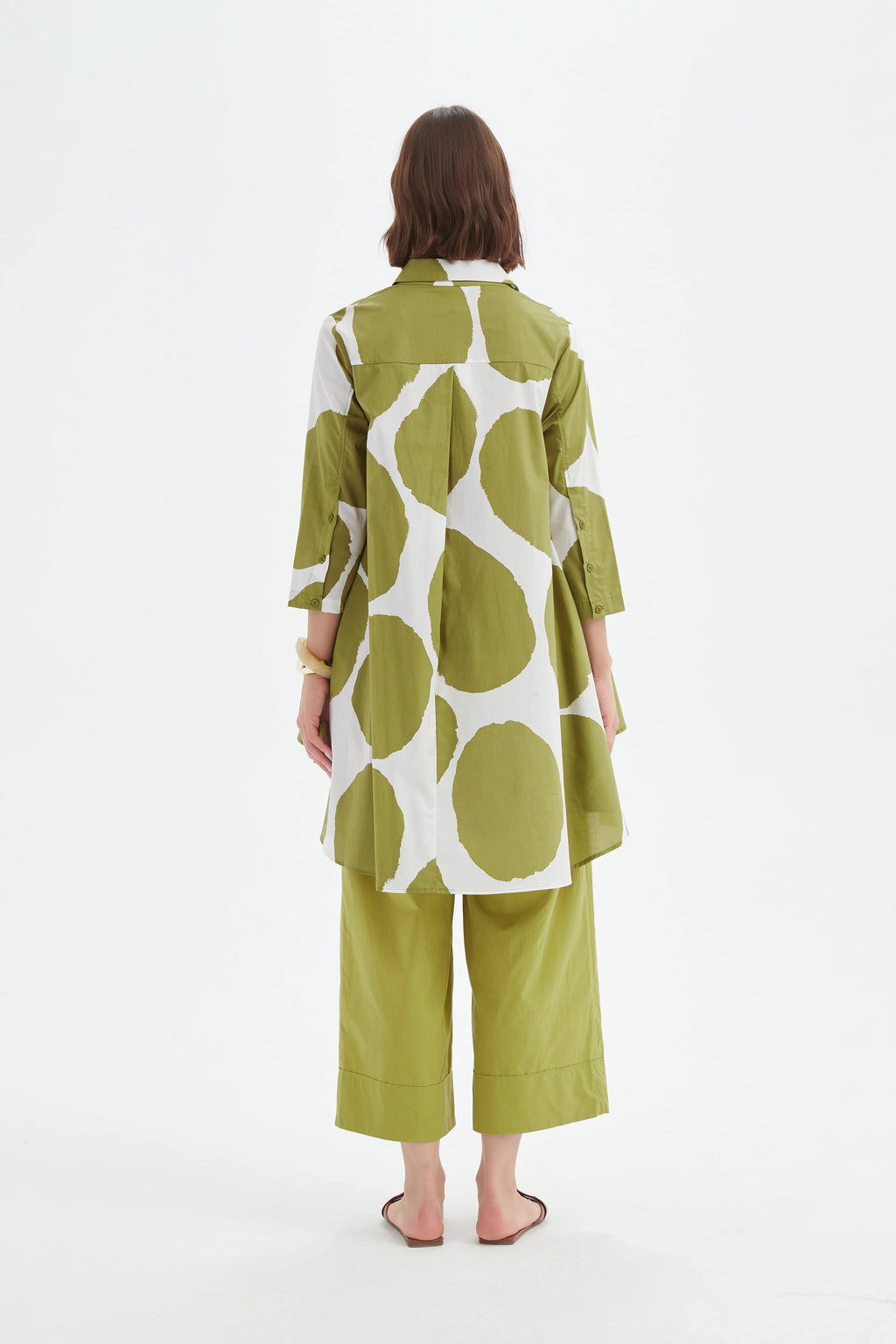 Tirelli - Print Swing Chartreuse/White Spot Shirt