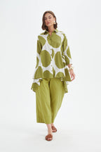 Tirelli - Print Swing Chartreuse/White Spot Shirt