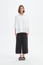 Tirelli - Wide Leg Linen Pant - Black Trousers