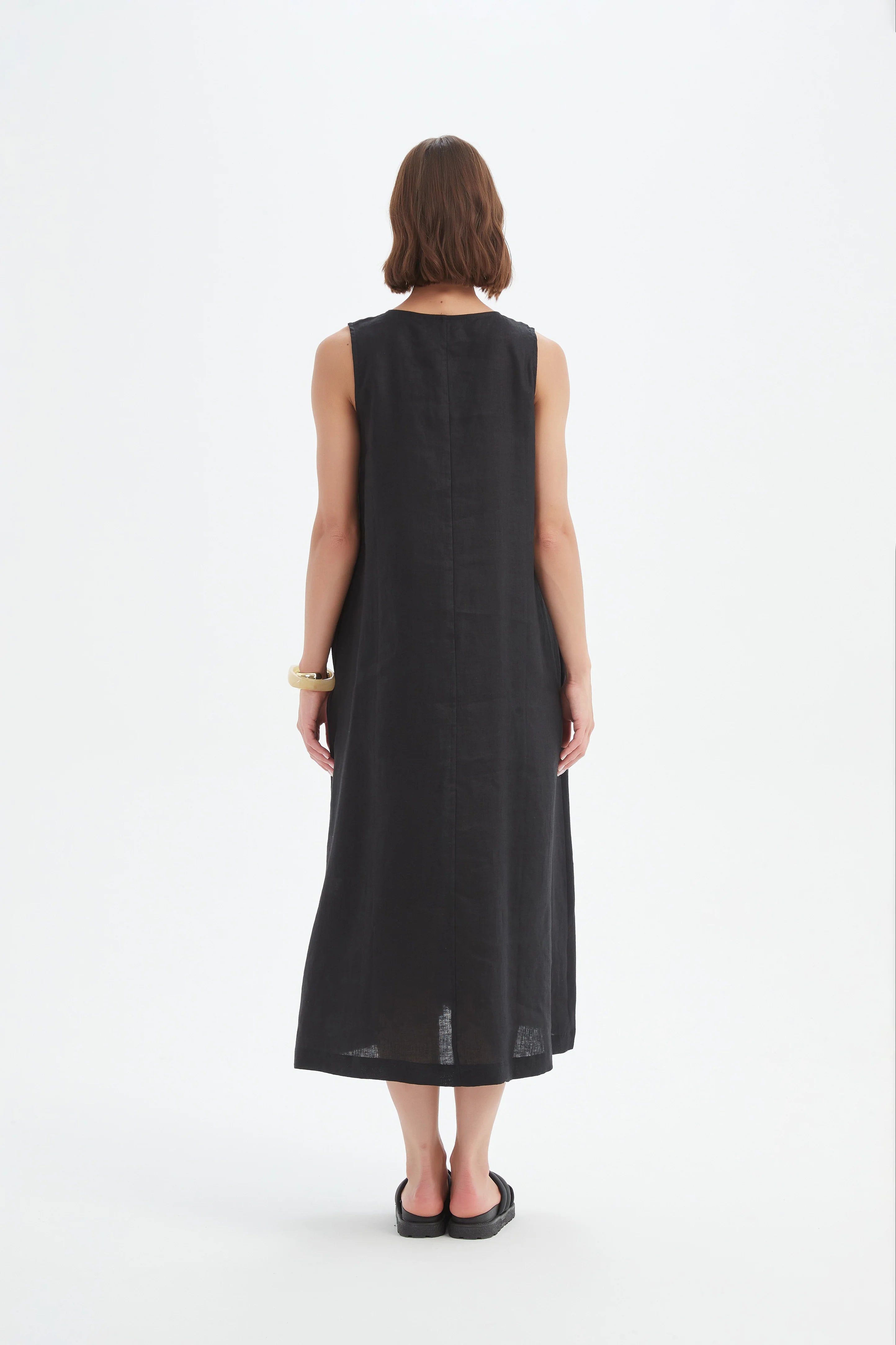 Tirelli - Inverted Pleated Dress - Black