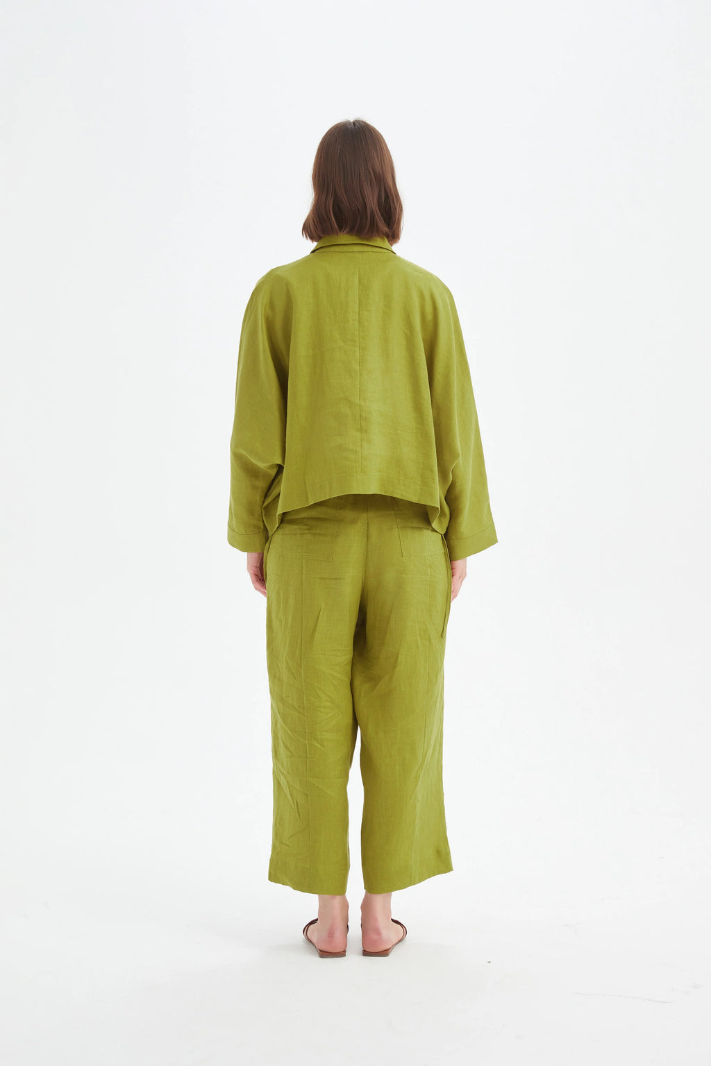 Tirelli - Wide Crop Over shirt - French Chartreuse