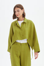 Tirelli - Wide Crop Over shirt - French Chartreuse