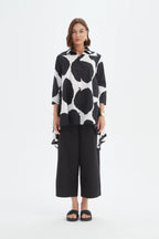 Tirelli - Print Swing Black Shirt - Black/White Spot