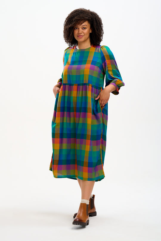 Kiara Midi Smock Dress - Multi, Big City Gingham