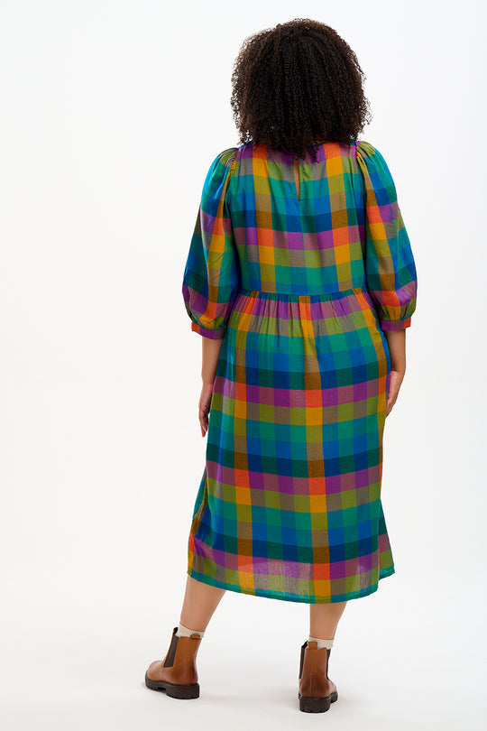 Kiara Midi Smock Dress - Multi, Big City Gingham