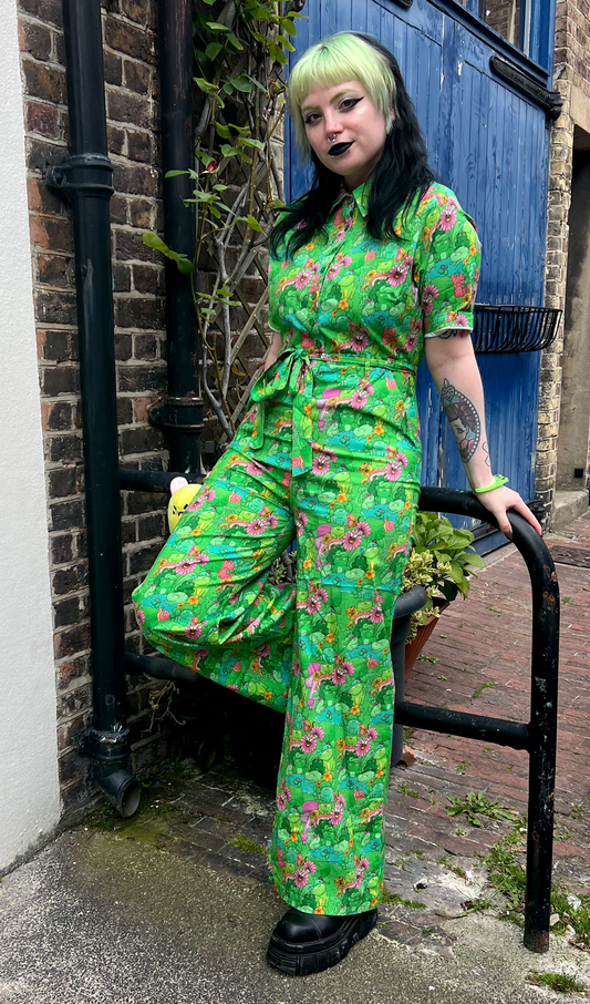 Run & Fly x The Mushroom Babes Frogs Stretch Jumpsuit