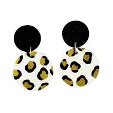 Ivy & Ginger - Gold leopard drop dangle earrings