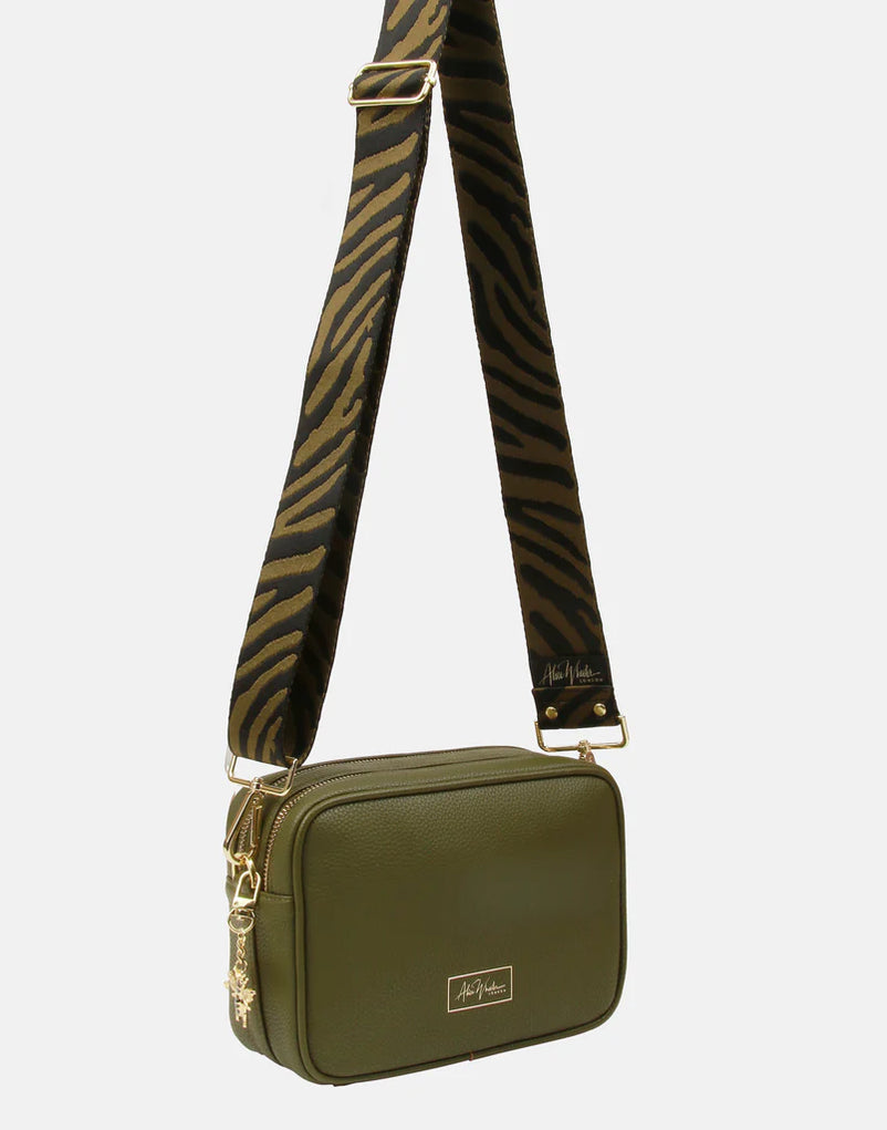 Alice Wheeler Olive - Soho Double Zipped Camera Bag