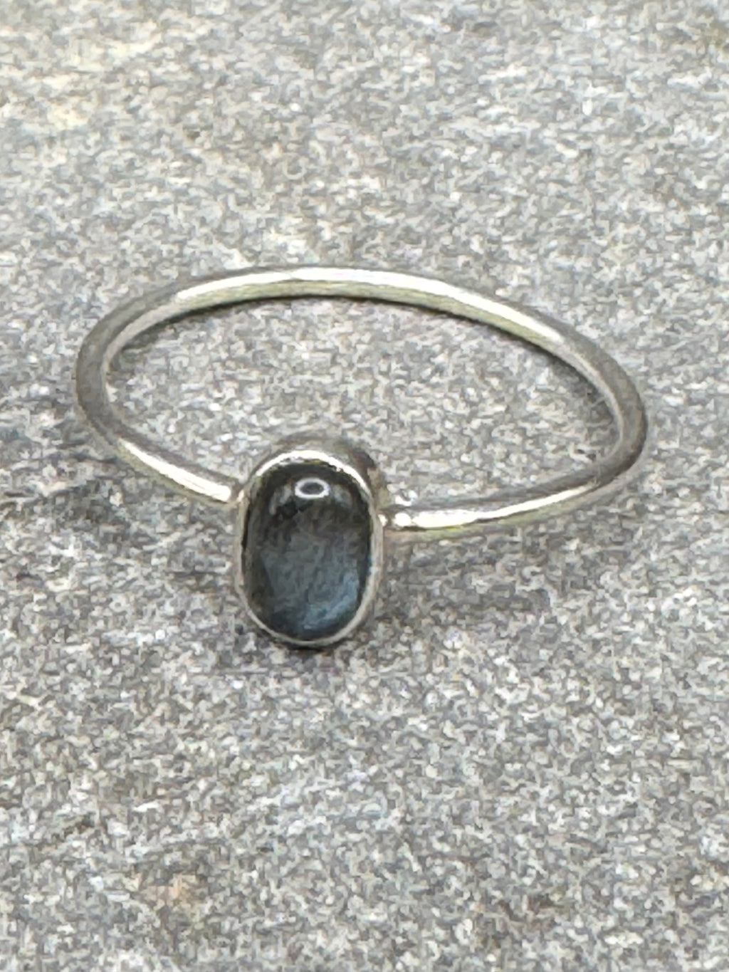 Sterling Silver Labradorite Stacking Ring