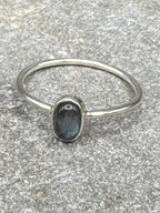 Sterling Silver Labradorite Stacking Ring