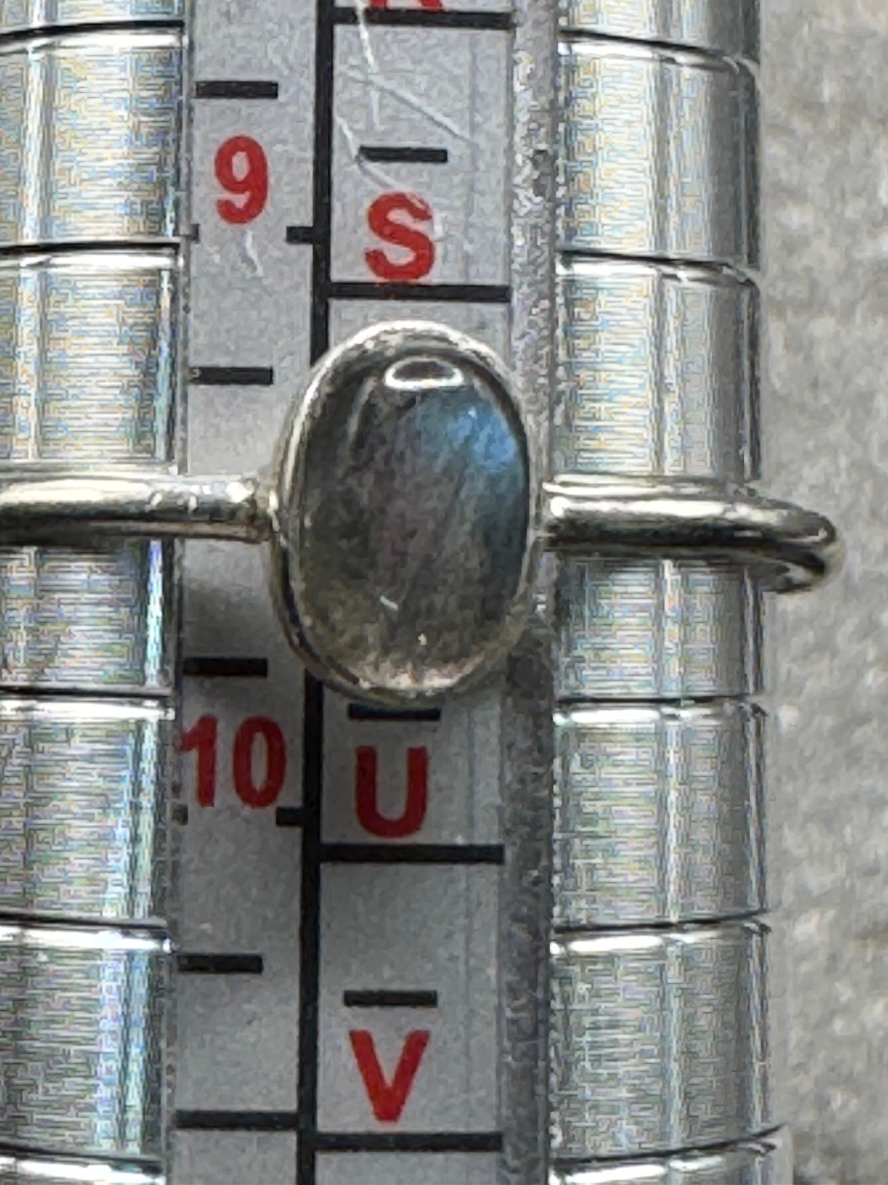 Sterling Silver Labradorite Stacking Ring