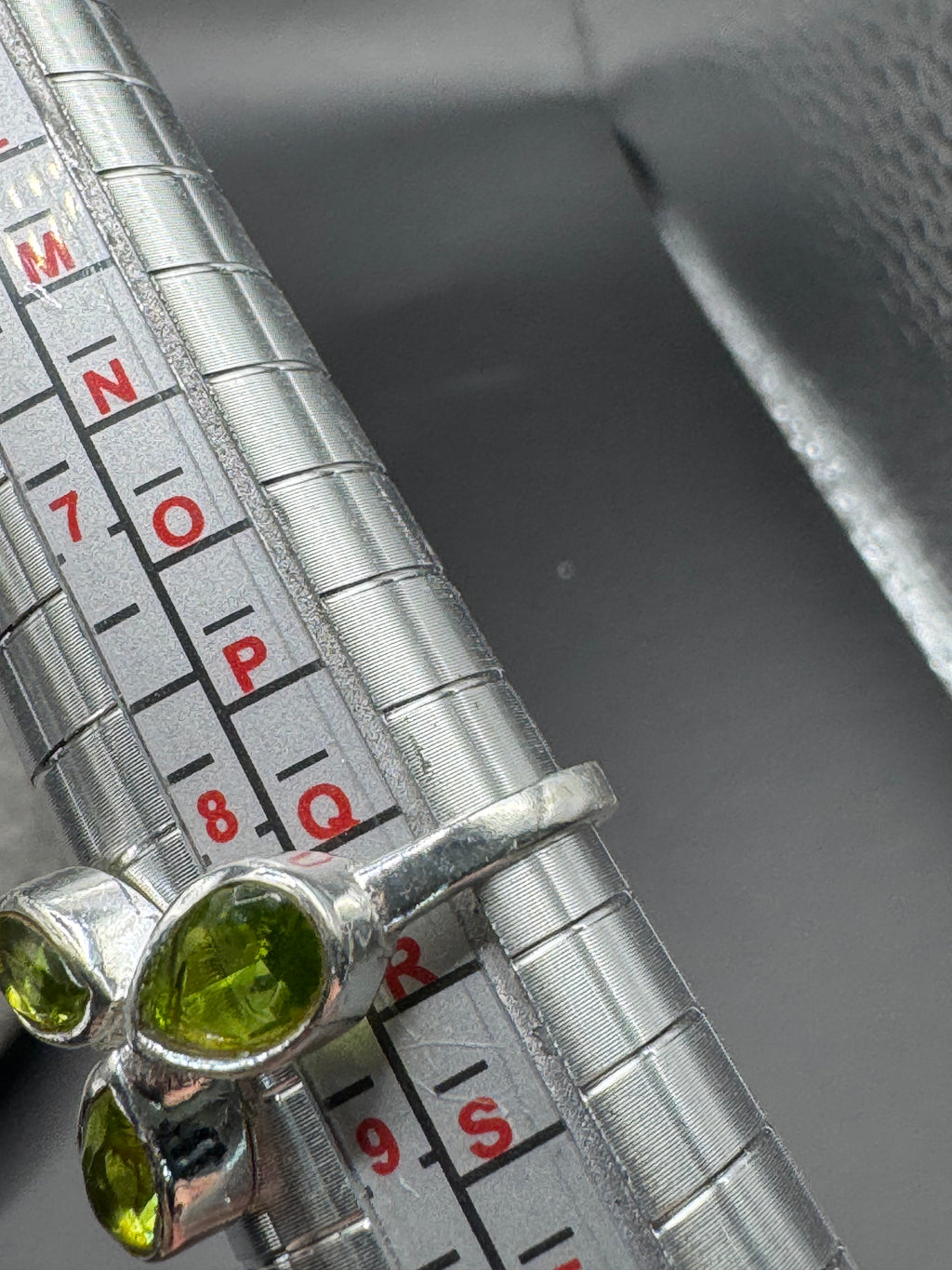 Sterling Silver Triple Peridot Ring