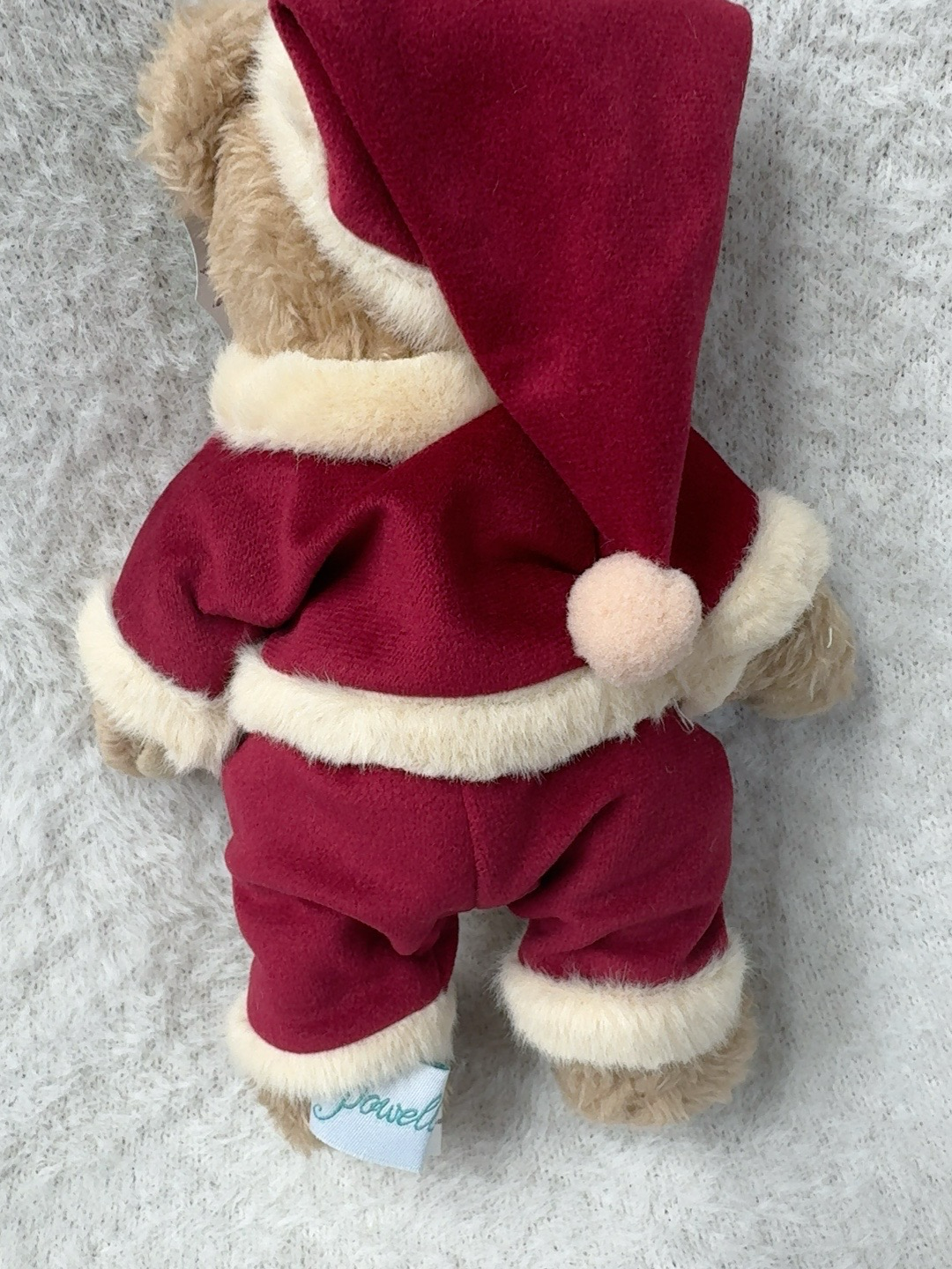 Powell Craft Christmas Teddy Bear in Red Velvet Santa Suit – 20cm