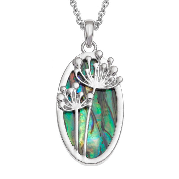 Paua Shell Cow Parsley Necklace