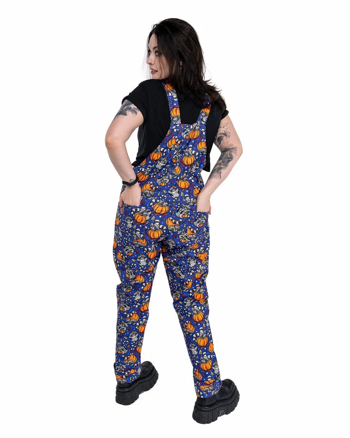Pumpkin Raccoon Stretch Twill Dungarees
