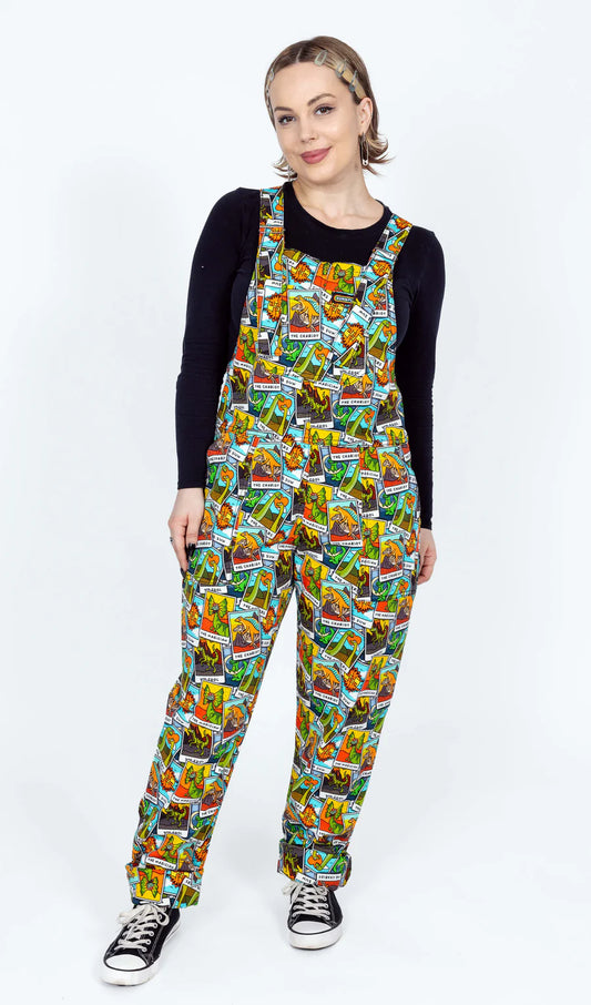 Tarot Dinosaurs Stretch Twill Dungarees