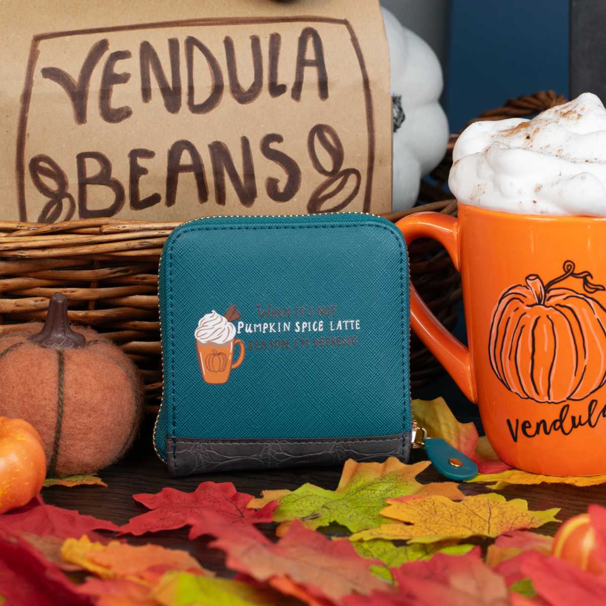 Vendula Sugar and Spice Coffee Shop Square Wallet