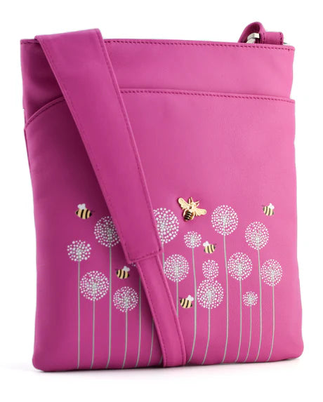 Moonflower Slim Cross Body Bag - pink