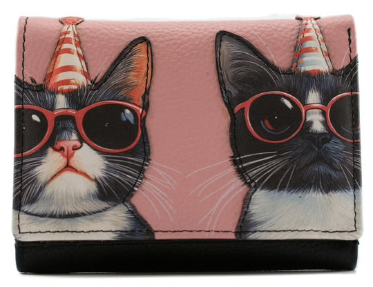 Cool Cats Small Tri Fold Purse