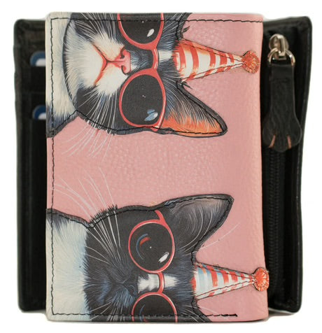 Cool Cats Small Tri Fold Purse