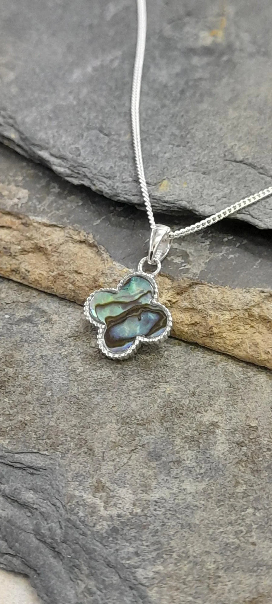 Abalone Flower Pendant 12mm