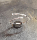 Cubic Zirconia Nail Ring one size