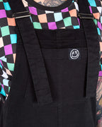 Rebel Romance- Jet Black Stretch Dungarees