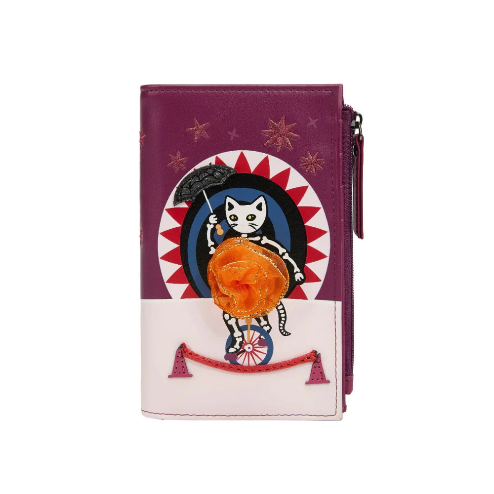 Skelecat’s Travelling Ghost Circus Compact Folding Wallet