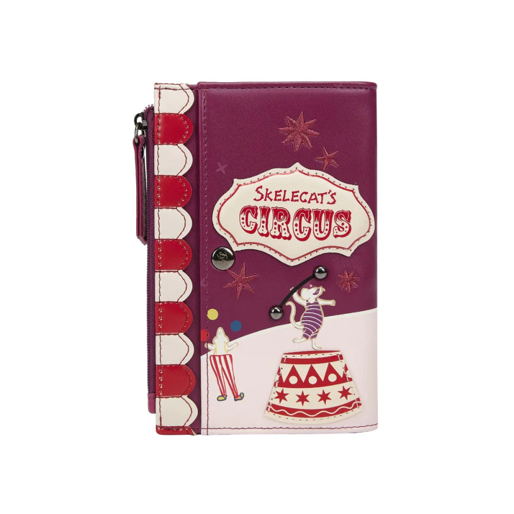 Skelecat’s Travelling Ghost Circus Compact Folding Wallet