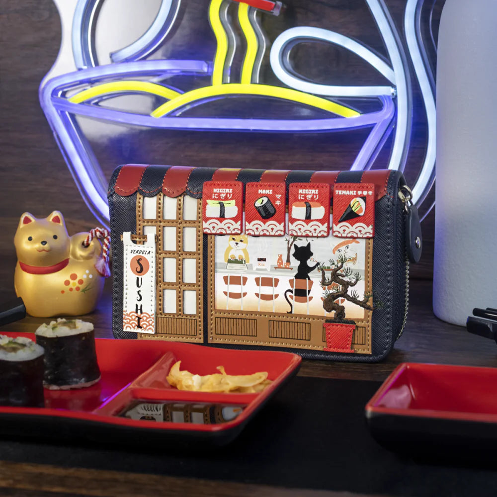 Vendula Sushi - Blue Edition Medium Ziparound Wallet