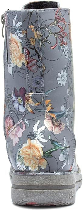 Heavenly Feet -  Martina 3 Lace Up Ankle Boot - Grey Fantasy