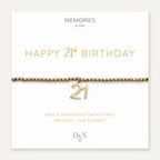 Memories By D&X ‘Happy 21st Birthday’ Bracelet