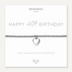 Memories By D&X ‘Happy 40th Birthday’ Bracelet