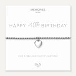 Memories By D&X ‘Happy 40th Birthday’ Bracelet
