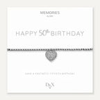 Memories By D&X ‘Happy 50th Birthday’ Bracelet