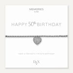 Memories By D&X ‘Happy 50th Birthday’ Bracelet