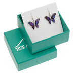Purple Butterfly Earrings