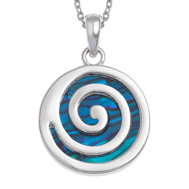 Blue Spiral Necklace