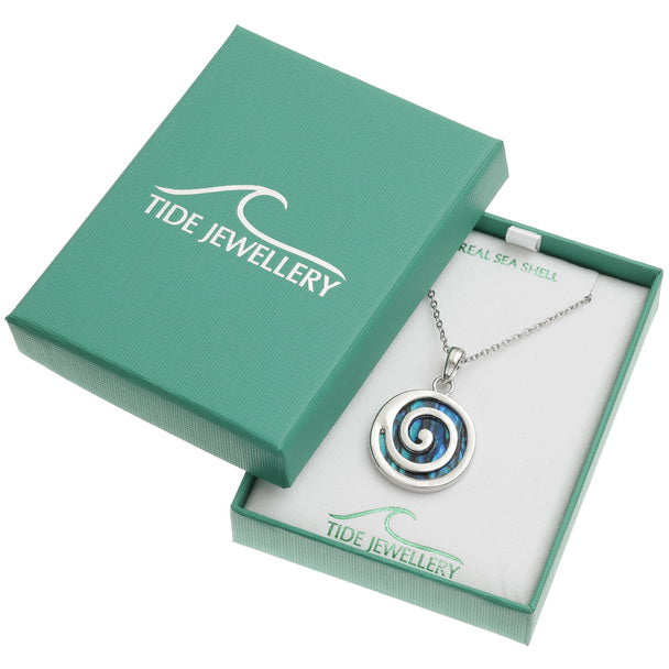Blue Spiral Necklace