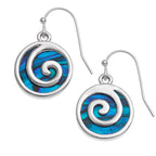Blue Spiral Earrings