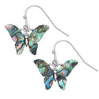 Natural Paua Butterfly Earrings