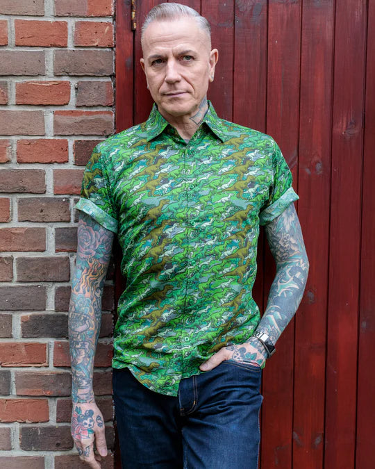 Camo Dino Short Sleeve Shirt