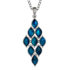 Blue Paua Articulated Diamond Necklace