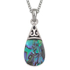Natural Paua Teardrop Necklace