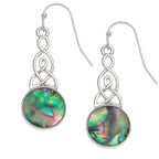 Paua Shell Mother & Child Celtic Knot Earrings