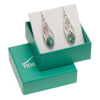 Paua Shell Celtic Knot Hook Earrings