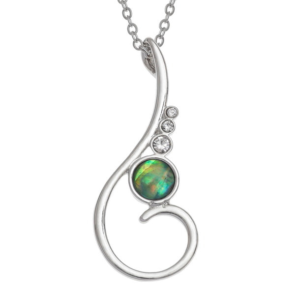 Paua Shell Spiral Necklace