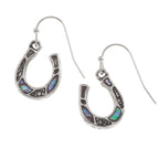 Paua Shell Horseshoe Earrings