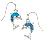 Paua Shell Dolphin Earrings