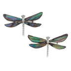 Natural Paua Shell Dragonfly Earrings